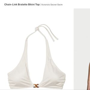 Victoria secret swim 2024 white 36B chain link swim top